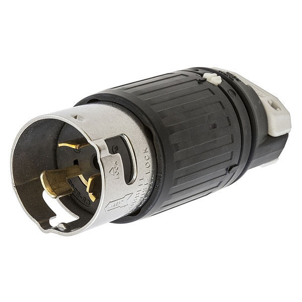 50A Twist-Lock Plug 2P 3W 250VAC BK/WT