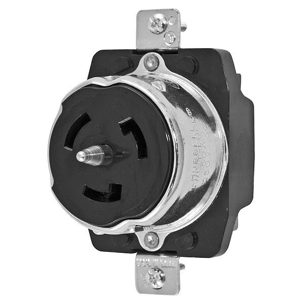 50A Twist-Lock Receptacle 3P 4W 250VAC BK