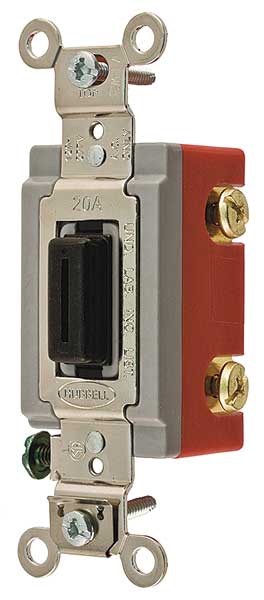 Wall Switch, Toggle, Momentary, Black