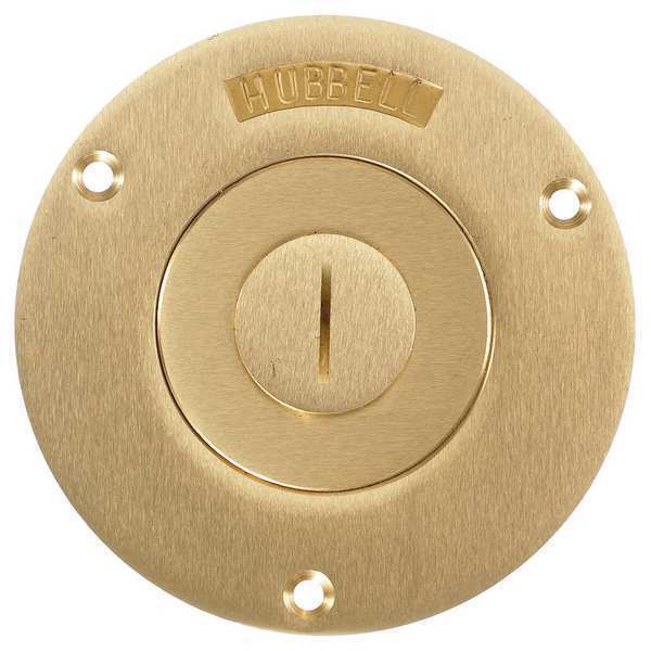 Floor Box Cover, Round, 2-Gang, 1/2 in.