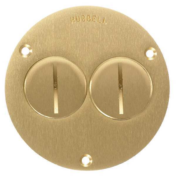 Floor Box Cover, Round, 2-Gang, 3-7/8 in.
