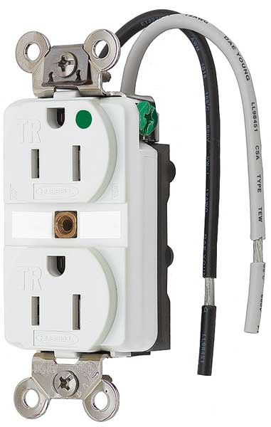 15A Duplex Receptacle 125VAC 5-15R WH