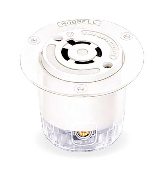 20A Flanged Twist-Lock Receptacle 4P 4W 120/208VAC