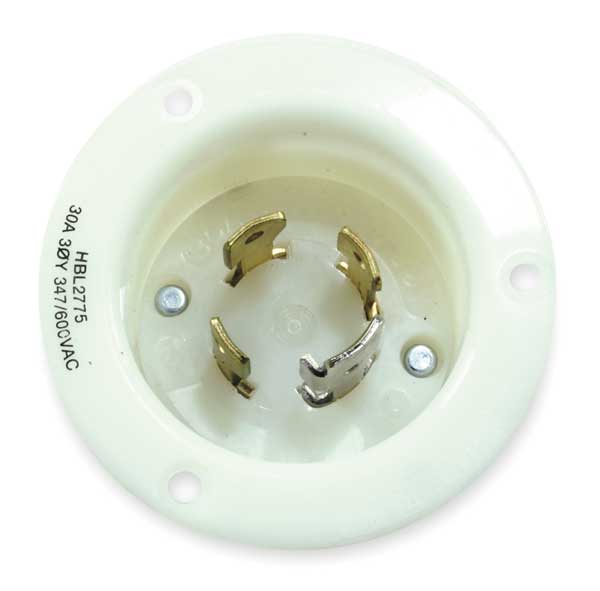30A Flanged Locking Inlet 4P 4W 347/600VAC L20-30P WT