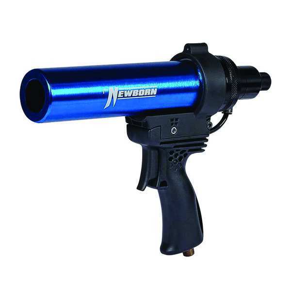 Pneumatic Caulk Gun, 10 oz, Aluminum, Black