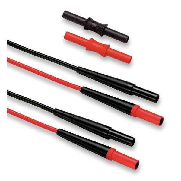 Test Leads, 59 In. L, Black/Red