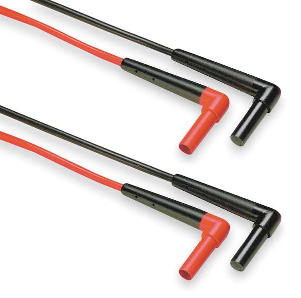 Test Leads, 63 In. L, Black/Red