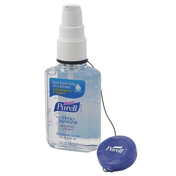 Gear Retractable Clip For 2oz Hand Sanitizer Bottles, PK24