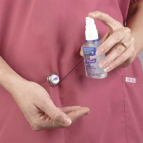 Gear Retractable Clip For 2oz Hand Sanitizer Bottles, PK24
