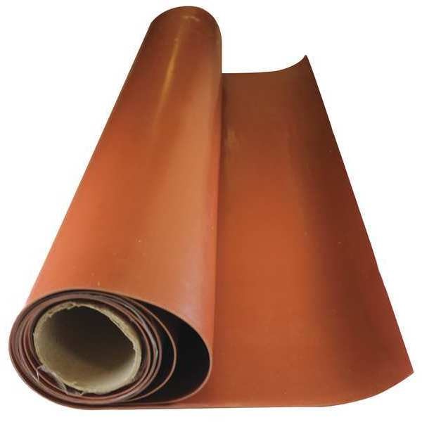 Roll, SBR, 3/16 in. Thick, 5 ft., Red, 70A