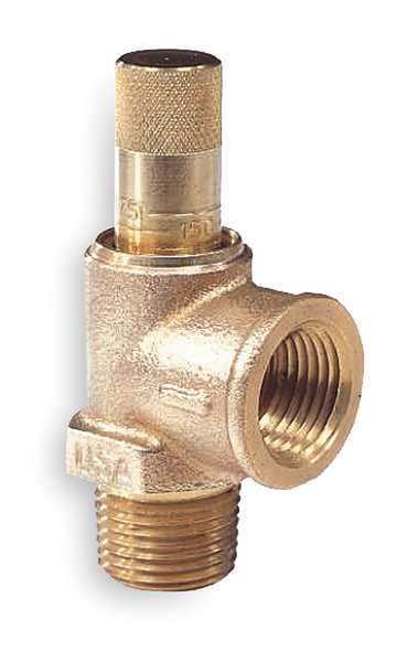 Adjustable Relief Valve, 1/2 In, 250 psi, Overall Height: 4-1/8