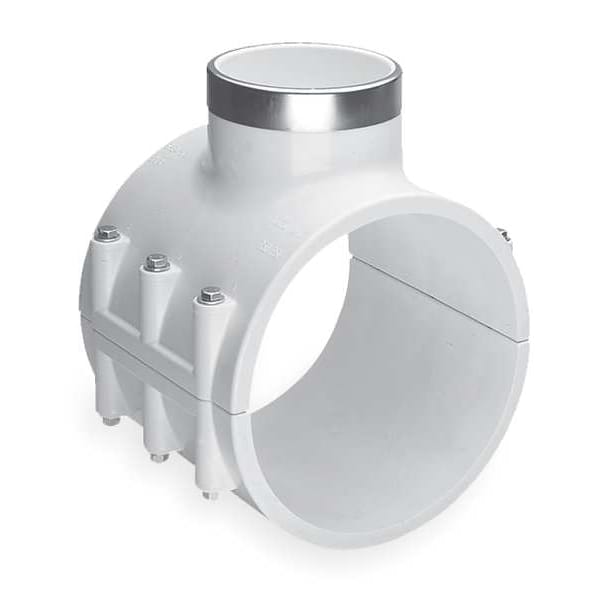 Saddle Clamp, Pipe 4 In, Outlet 1 In