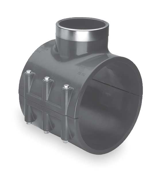 Saddle Clamp, Pipe 4 In, Outlet 3/4 In