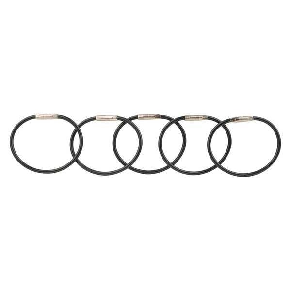 Key Ring, 1 5/8 in Ring Size, Black