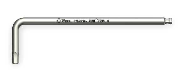Metric Plain Ball Hex Key, 3 mm Tip Size, 6 in Long, 3 in Short
