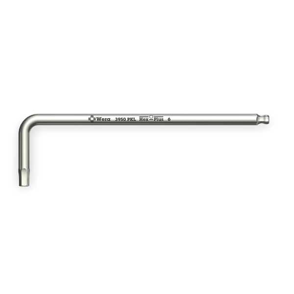 Metric Plain Ball Hex Key, 5 mm Tip Size, 6 in Long, 3 in Short