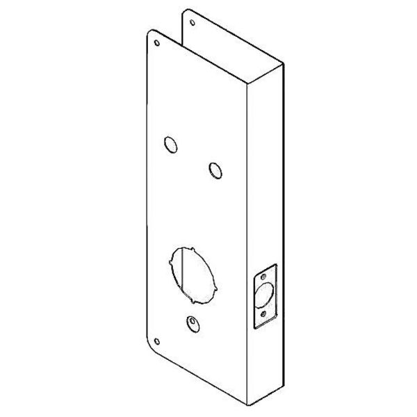 Door Reinforcer, Backset 2 3/4 In