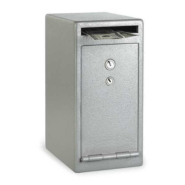 Drop Slot Depository Safe, with Dual Keyed 20 lb, 0.25 cu ft, Solid Steel