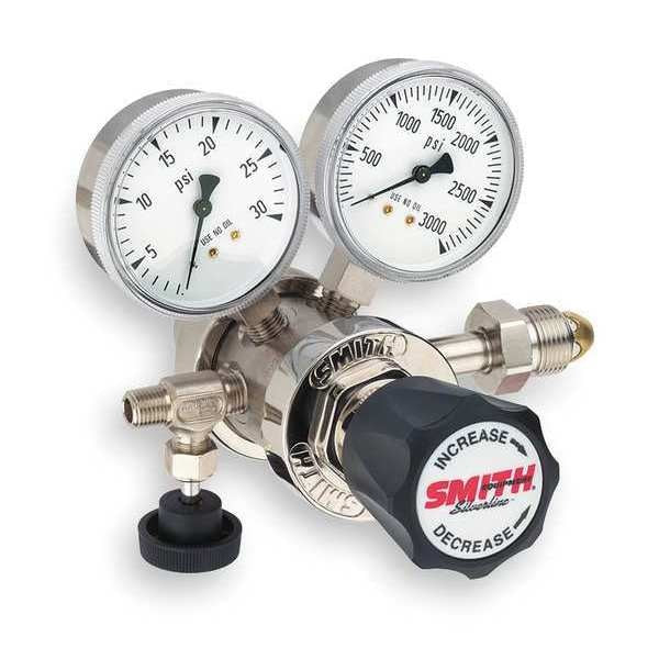 High Purity Gas Regulator, Two Stage, CGA-350, 0 to 150 psi, Use With: Hydrogen
