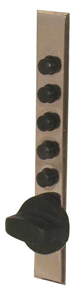 Mechanical Lock, Satin Brass, 5 Button