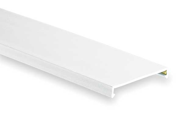 Wire Duct Cover, Flush, White, 4.25Wx0.37D