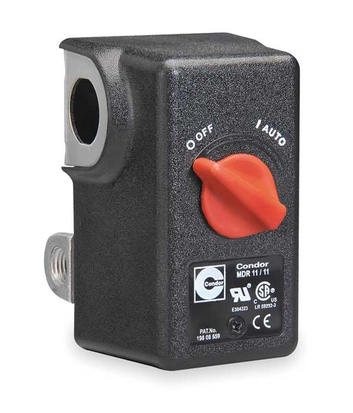 Pressure Switch, (4) Port, 1/4 in FNPT, DPST, 25 to 160 psi, Standard Action