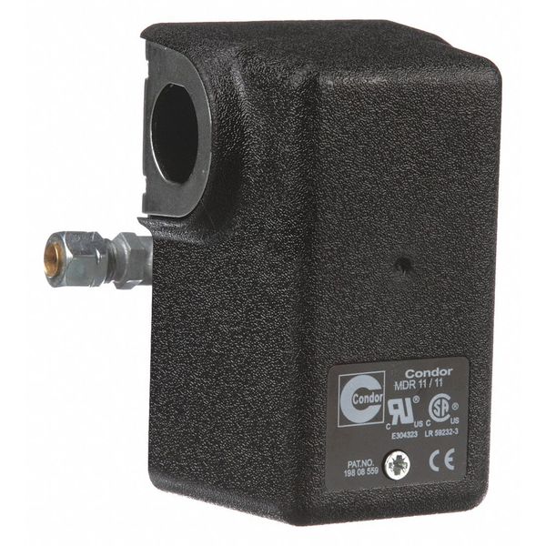 Pressure Switch, (1) Port, 1/4 in FNPT, DPST, 20 to 105 psi, Standard Action