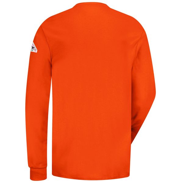 FR Lng Slv Henley Shirt, Orange, XL, Button