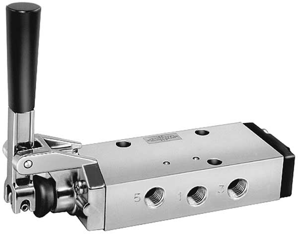 Manual Air Control Valve, 4-Way, 3/8In NPT