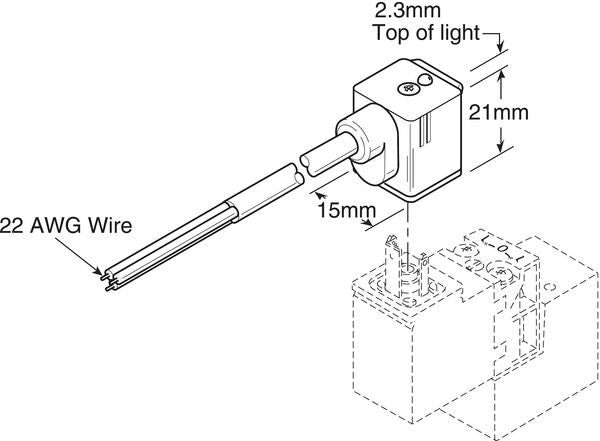 Coil Connector, Female, 24DC, 120AC