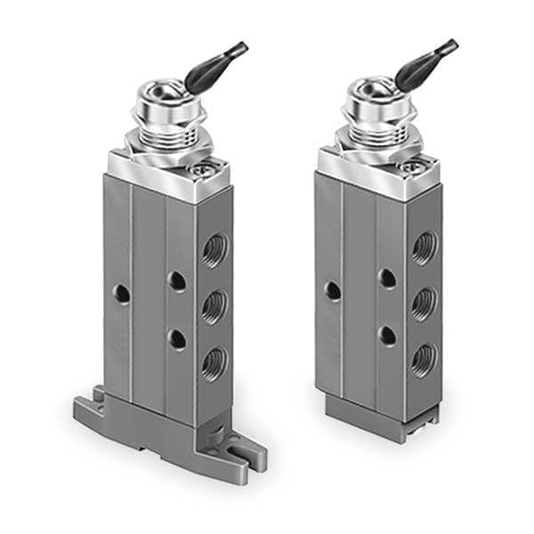 Manual Air Control Valve, 4-Way, 1/8In NPT