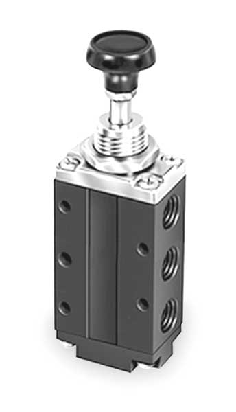 Manual Air Control Valve, 4-Way, 1/4In NPT