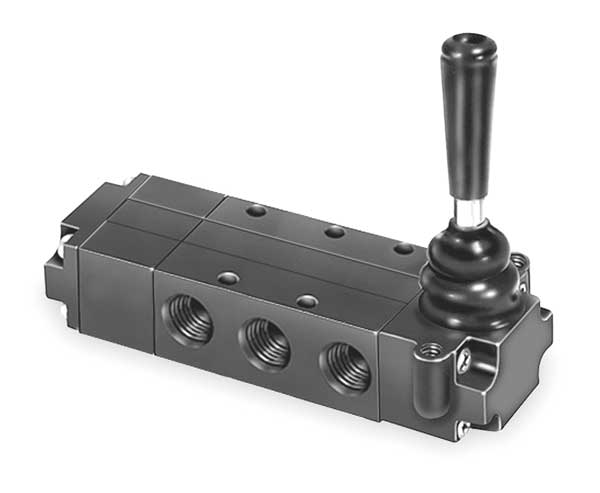 Manual Air Control Valve, 4-Way, 1/4In NPT