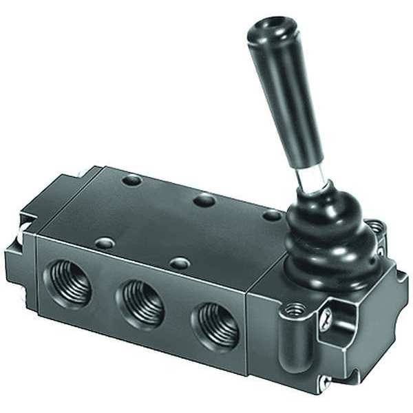 Manual Air Control Valve, 4-Way, 1/4In NPT