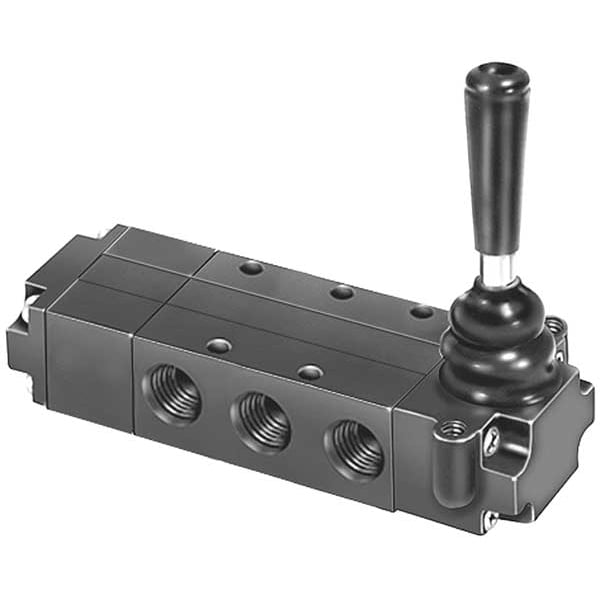 Manual Air Control Valve, 4-Way, 1/4In NPT