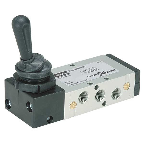 Manual Air Control Valve, 4-Way, 1/8In NPT