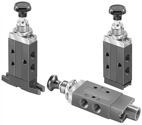 Manual Air Control Valve, 3-Way, 1/8In NPT