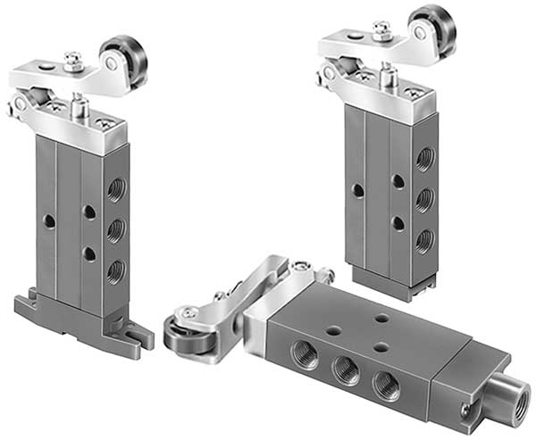 Manual Air Control Valve, 4-Way, 1/8In NPT