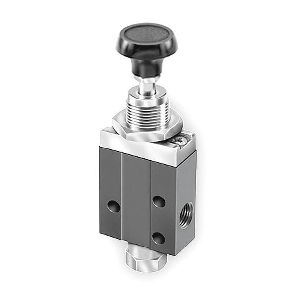 Manual Air Control Valve, 3-Way, 1/8In NPT