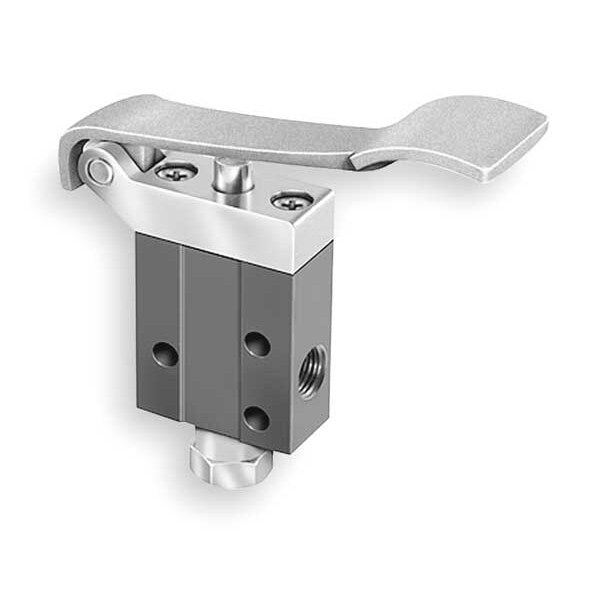 Manual Air Control Valve, 3-Way, 1/8In NPT
