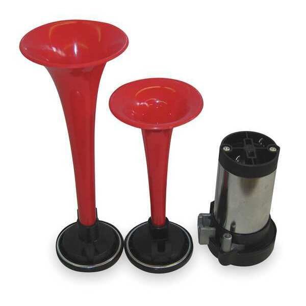 Dual Trumpet Horn, Air, Red, Under-Hood