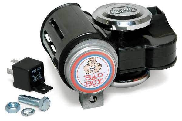 One Piece Horn, Air, Black, Under-Hood