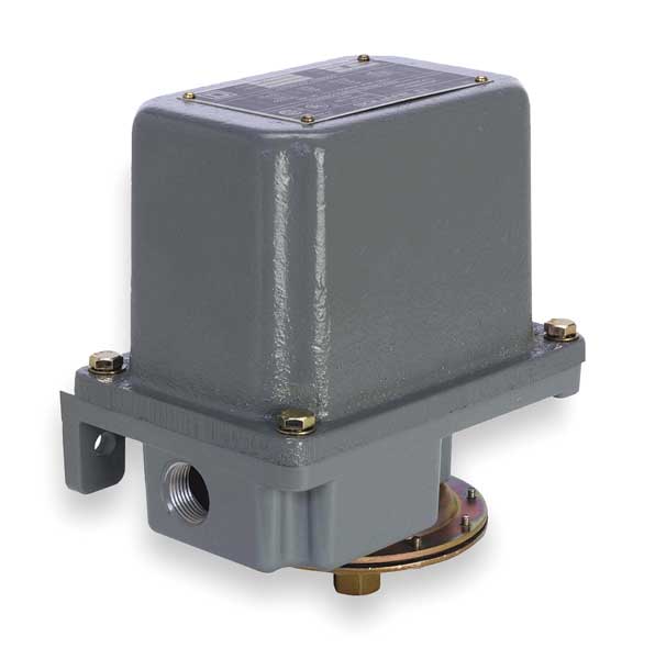 Pressure Switch, (1) Port, 1/4-18 in FNPT, SPDT, 1.5 to 75 psi, Standard Action