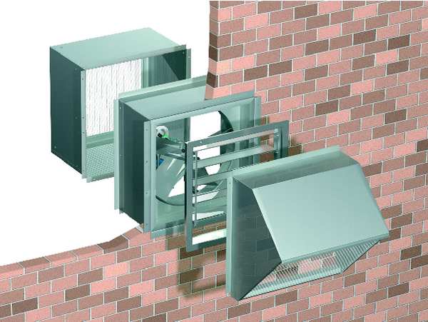 Wall Housing, Galv Steel, For 20 In Fan
