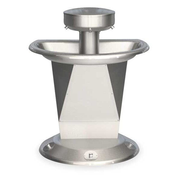 -, Semicircular, Shallow Bowl Wash Fountain