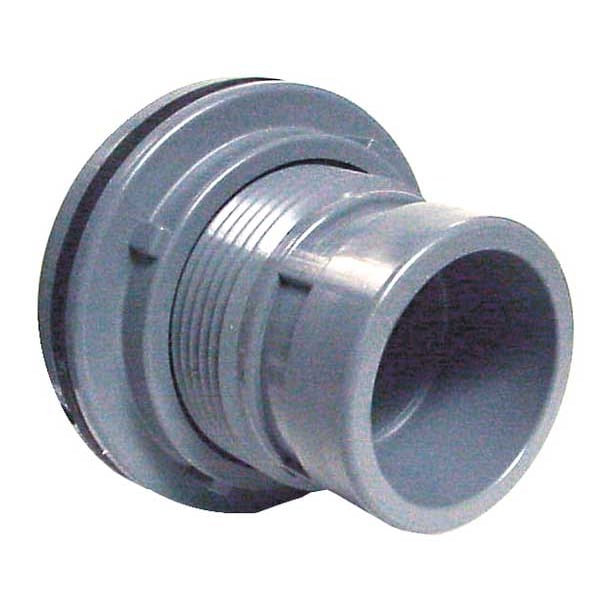 Bulkhead Tank Fitting, 3/4 In, FNPT, CPVC