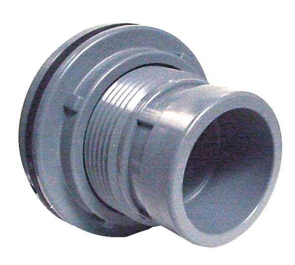 Bulkhead Tank Fitting, 1/2 In, FNPT, CPVC
