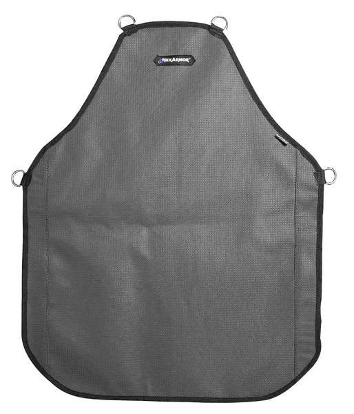 Bib Apron, Gray/Black, 30 In. L, 24 In. W