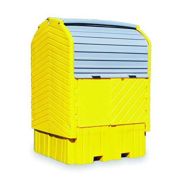 Covered IBC Containment Unit, 365 gal Spill Capacity, Polyethylene