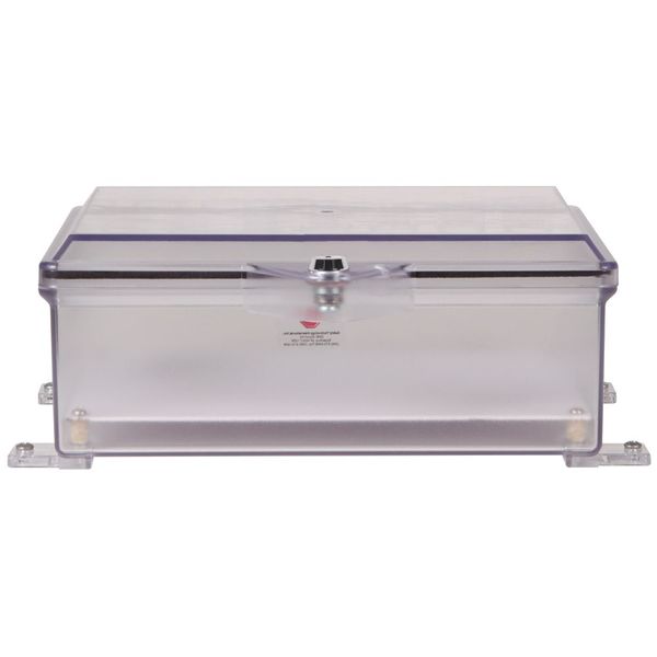 Surface Mount Clear Poly Enclosure w/Lock, 10-7/8